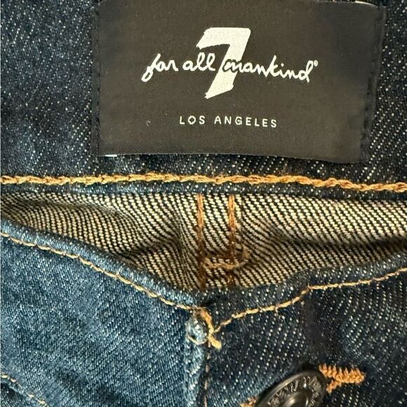 7 For All Mankind Men's Straight Jeans - Dark Blue - Picture 9 of 11
